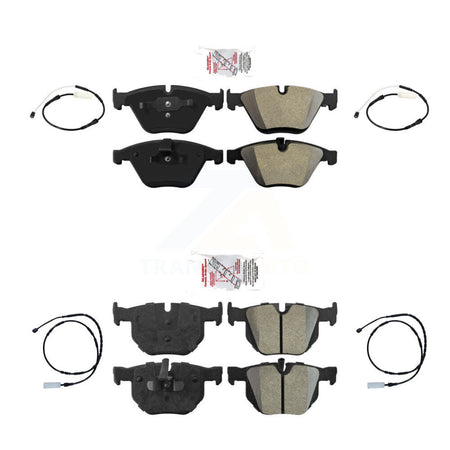 Front Rear Ceramic Disc Brake Pads And Wear Sensors Kit For BMW 335i 335is 335d KNW-100256