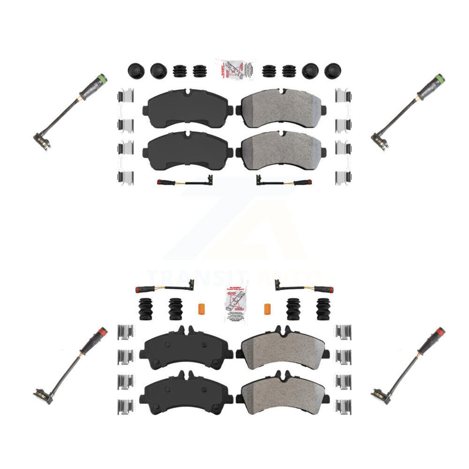 Front Rear Ceramic Disc Brake Pad & Extra Wear Sensor Kit For Mercedes-Benz Sprinter 3500 KNW-100271