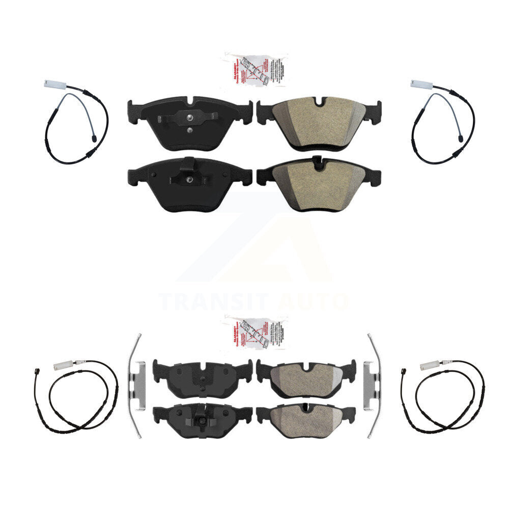Front Rear Ceramic Disc Brake Pads And Wear Sensors Kit For BMW X1 KNW-100277