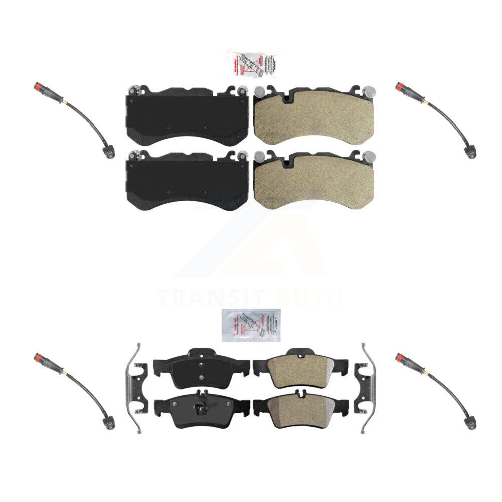 Front Rear Ceramic Disc Brake Pads And Wear Sensors Kit For Mercedes-Benz SL63 AMG SL65 KNW-100279