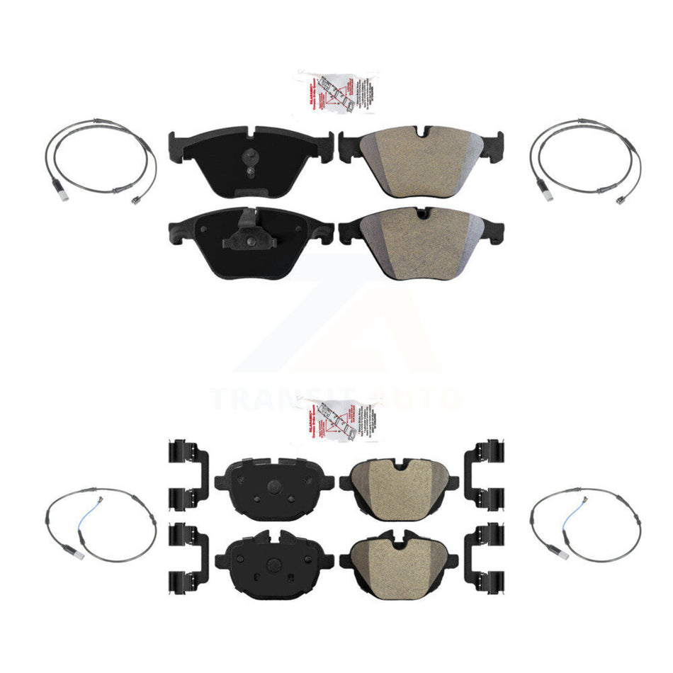 Front Rear Ceramic Disc Brake Pad & Wear Sensor Kit For BMW 535i 528i 535d ActiveHybrid 5 KNW-100290