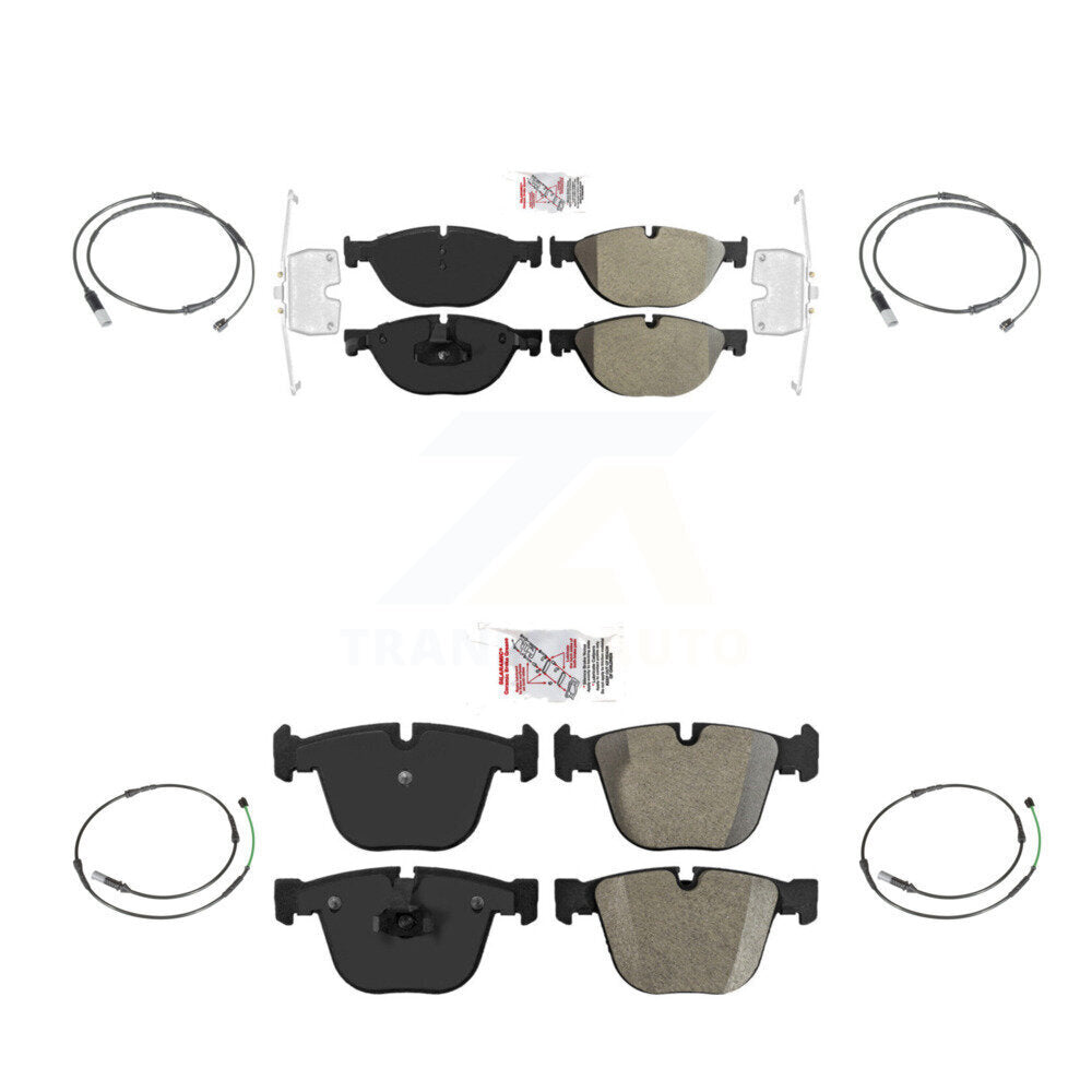 Front Rear Ceramic Disc Brake Pads And Wear Sensors Kit For BMW 535i GT xDrive 550i KNW-100314