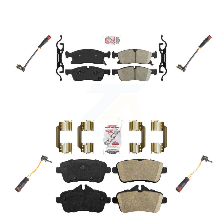 Front Rear Ceramic Disc Brake Pad & Wear Sensor Kit For Mercedes-Benz ML350 GLE350 GLE400 KNW-100319
