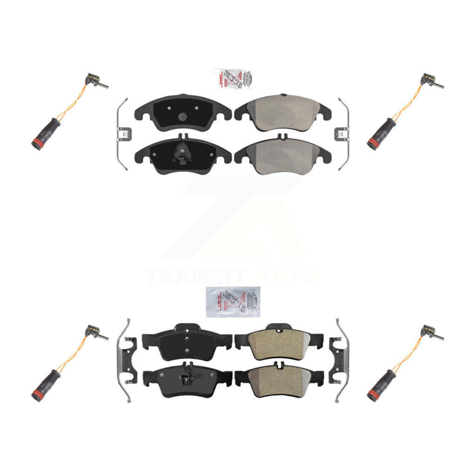 Front Rear Ceramic Disc Brake Pad Wear Sensor Kit For Mercedes-Benz E350 E250 CLS400 E400 KNW-100325