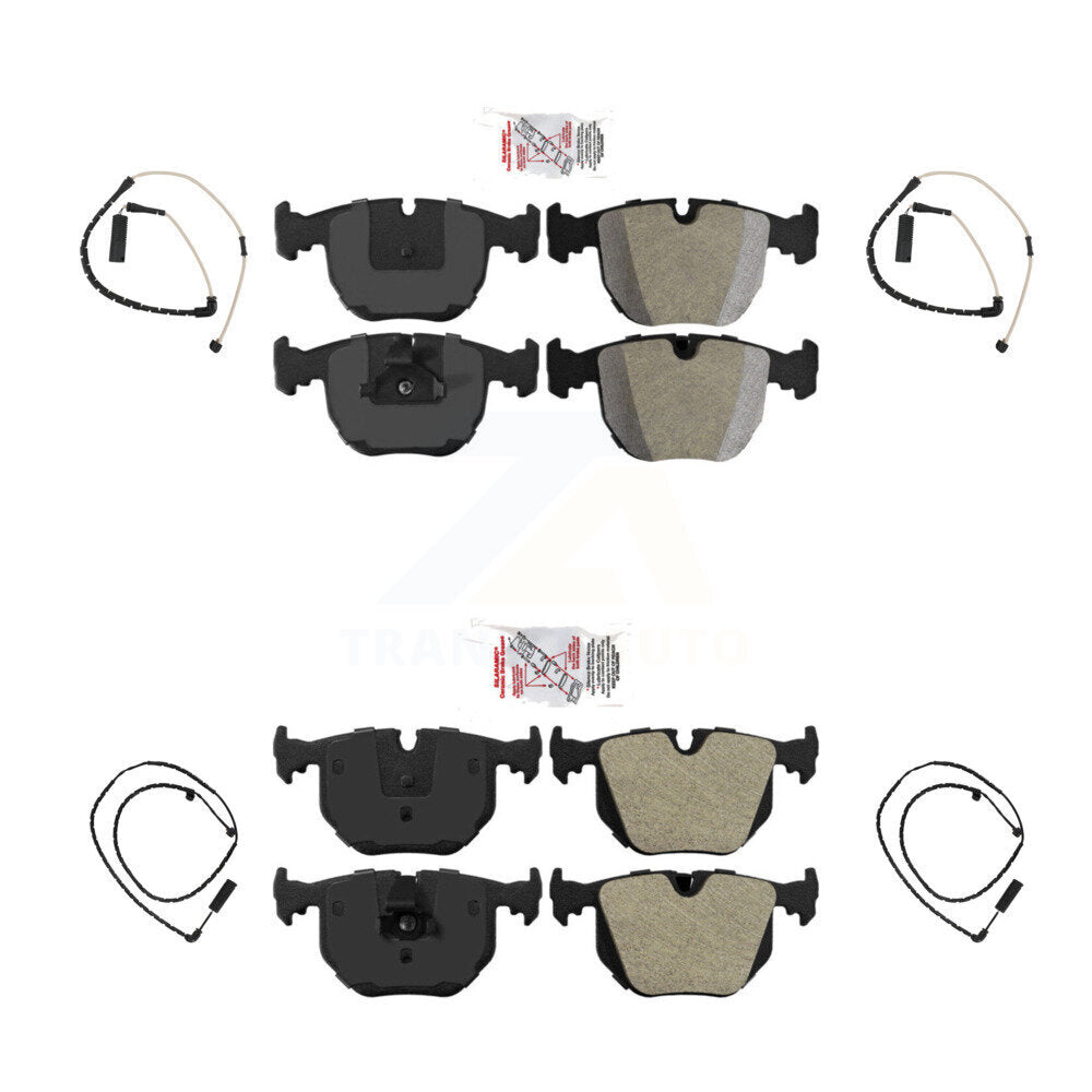 Front Rear Ceramic Disc Brake Pads And Wear Sensors Kit For Land Rover Range KNW-100364