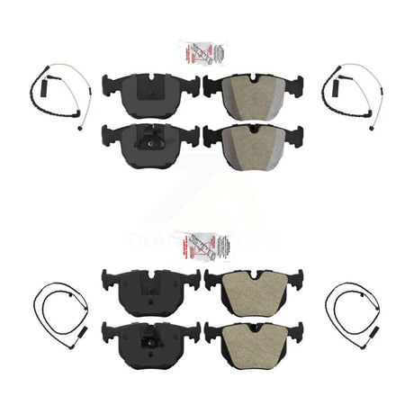 Front Rear Ceramic Disc Brake Pads And Wear Sensors Kit For Land Rover Range KNW-100364