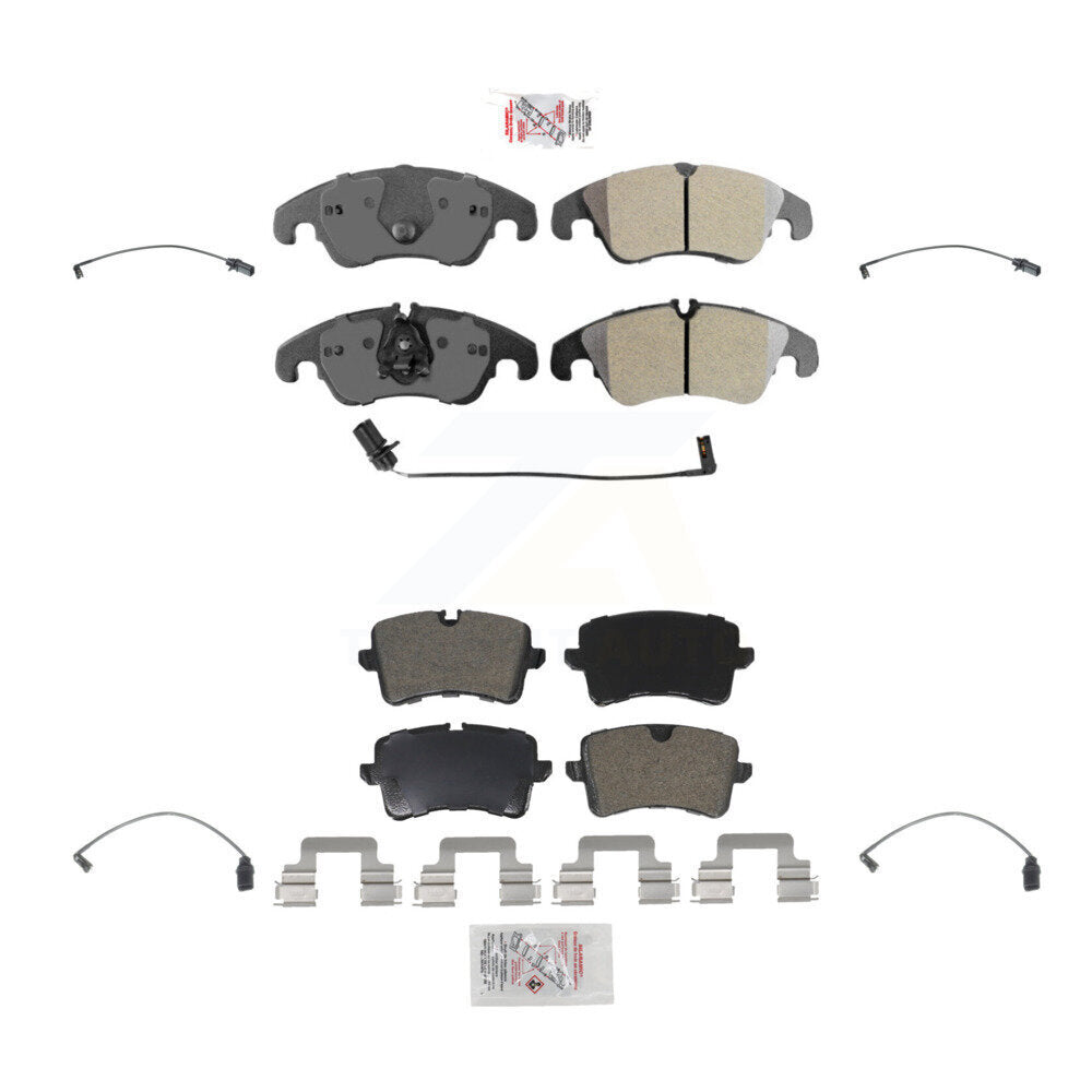 Front Rear Ceramic Disc Brake Pads And Extra Wear Sensors Kit For Audi A6 Quattro KNW-100368