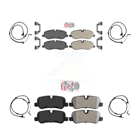 Front Rear Ceramic Disc Brake Pads And Wear Sensors Kit For Land Rover Range Sport KNW-100385