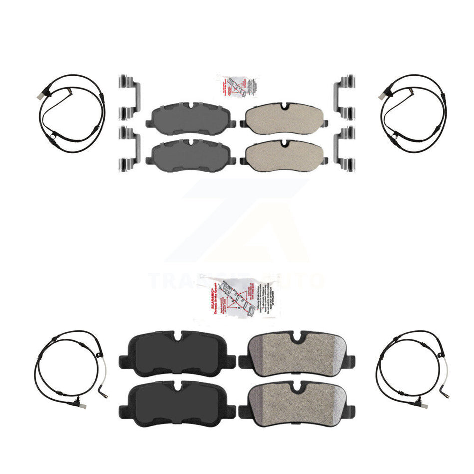 Front Rear Ceramic Disc Brake Pads And Wear Sensors Kit For Land Rover Range Sport KNW-100386