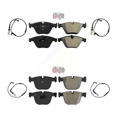 Front Rear Ceramic Disc Brake Pads And Wear Sensors Kit For BMW 550i 545i 645Ci KNW-100390
