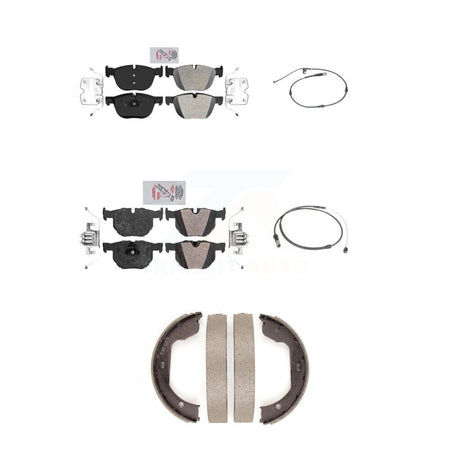 Front Rear Ceramic Disc Brake Pads And Wear Sensors Kit (5Pc) For BMW X5 X6 KNW-100407
