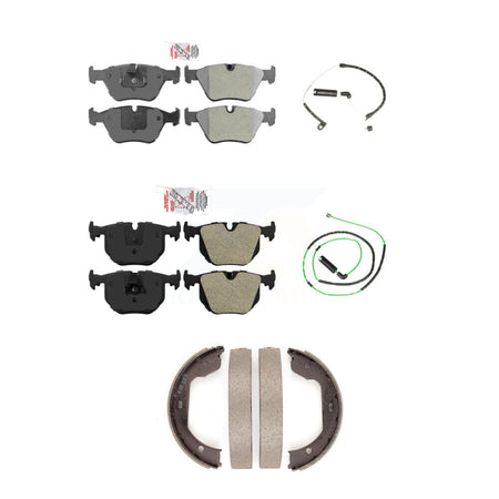 Front Rear Ceramic Disc Brake Pads And Wear Sensors Kit (5Pc) For BMW Z4 KNW-100417