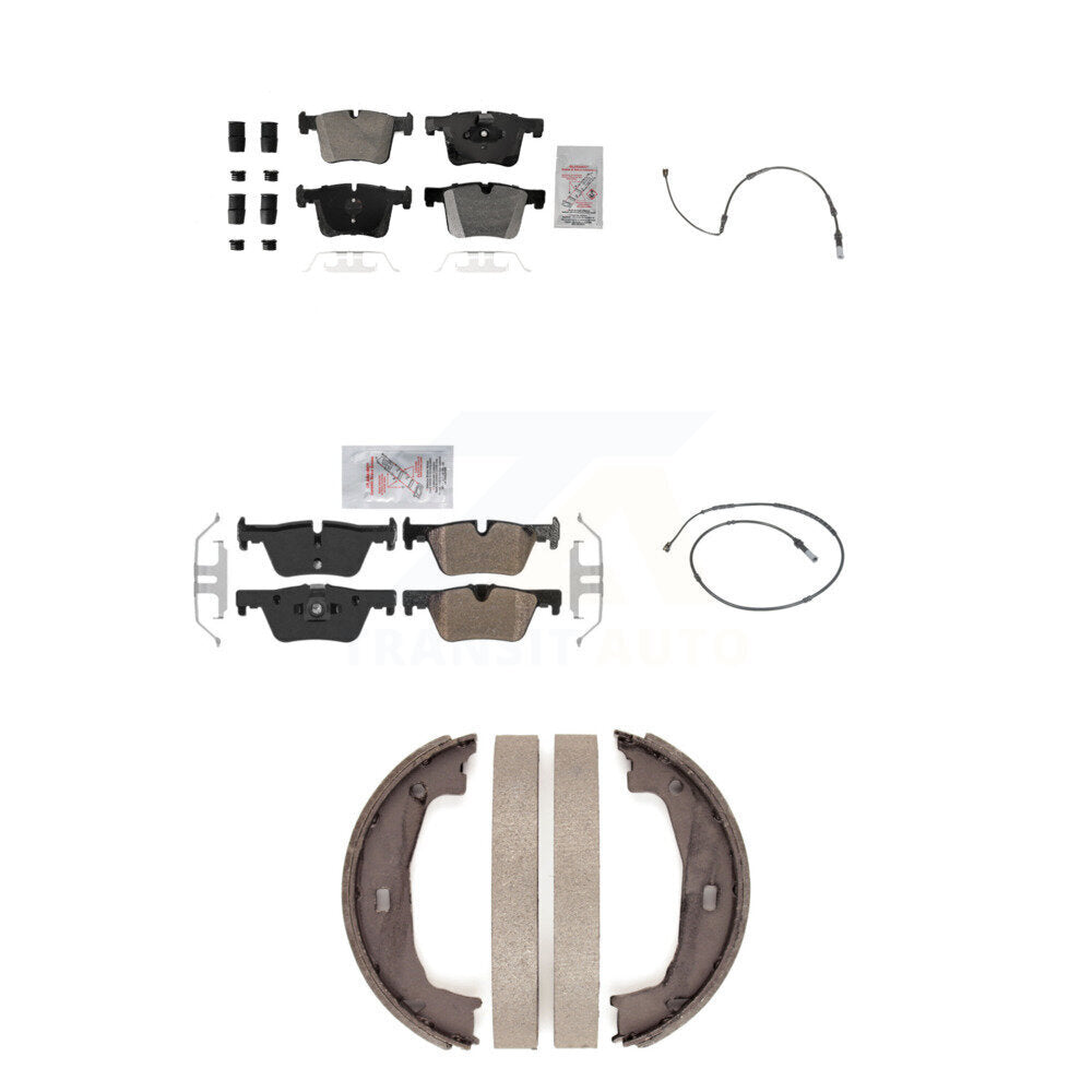 Front Rear Ceramic Disc Brake Pad And Wear Sensor Kit (5Pc) For BMW 320i xDrive 328d 2.0L KNW-100426