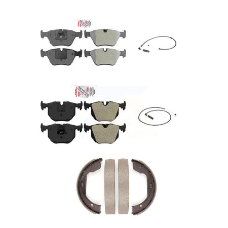 Front Rear Ceramic Disc Brake Pads And Wear Sensors Kit (5Pc) For 2004-2010 BMW X3 KNW-100432
