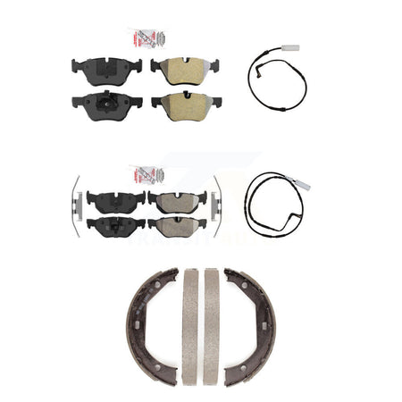 Front Rear Ceramic Disc Brake Pad Wear Sensor Kit (5Pc) For 2007 BMW 328i Wagon with 3.0L KNW-100453