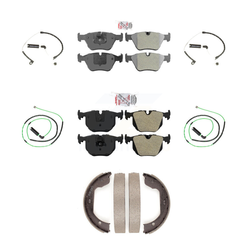 Front Rear Ceramic Disc Brake Pads And Wear Sensors Kit (7Pc) For BMW Z4 KNW-100477