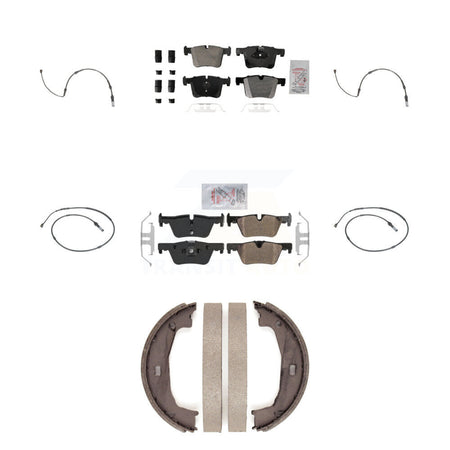 Front Rear Ceramic Disc Brake Pad And Wear Sensor Kit (7Pc) For BMW 320i xDrive 328d 2.0L KNW-100512