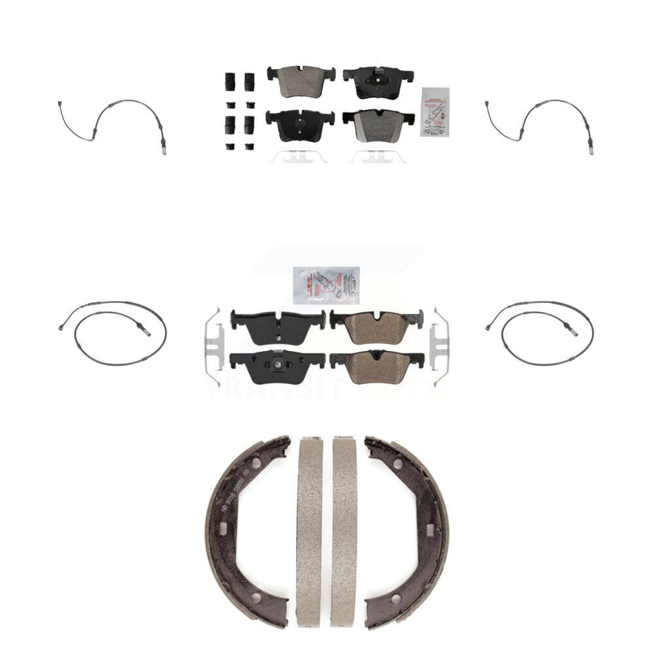 Front Rear Ceramic Disc Brake Pad And Wear Sensor Kit (7Pc) For BMW 320i xDrive 328d 2.0L KNW-100514