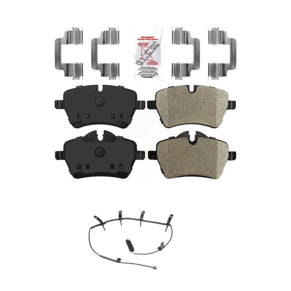 Front Ceramic Brake Pad & Wear Sensor Kit For Mini Cooper With 294mm Diameter Rotor KNW-100559