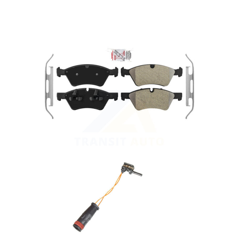 Front Ceramic Disc Brake Pads And Wear Sensors Kit For Mercedes-Benz E350 AWD KNW-100583