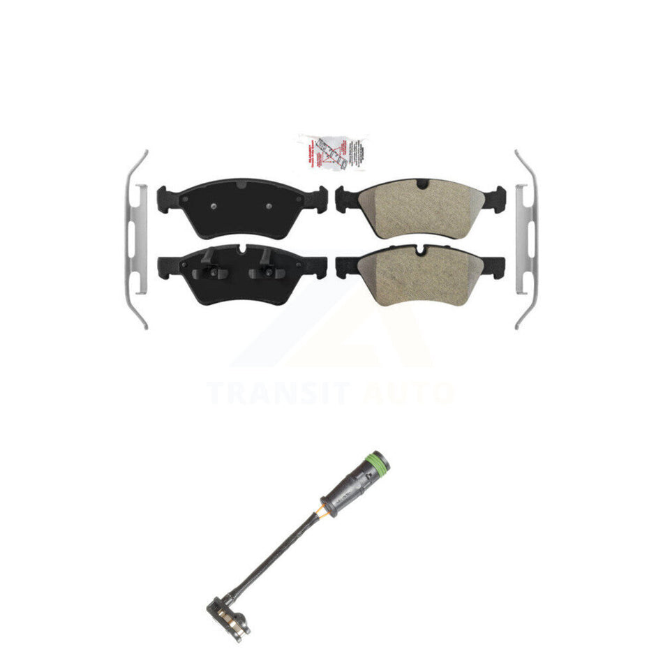 Front Ceramic Brake Pad Wear Sensor Kit For 07-09 Mercedes-Benz E550 4Matic with AWD 5.5L KNW-100586