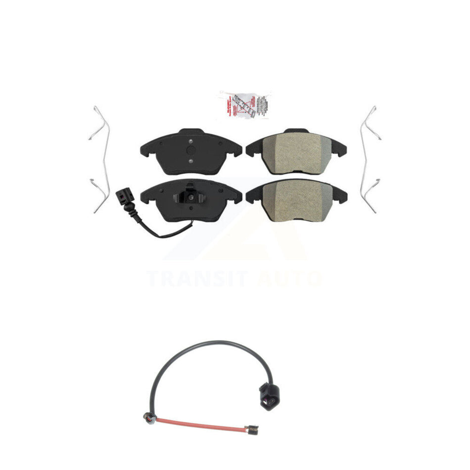 Front Ceramic Disc Brake Pads And Wear Sensors Kit For 2012-2013 Audi TT Quattro 2.0L KNW-100588