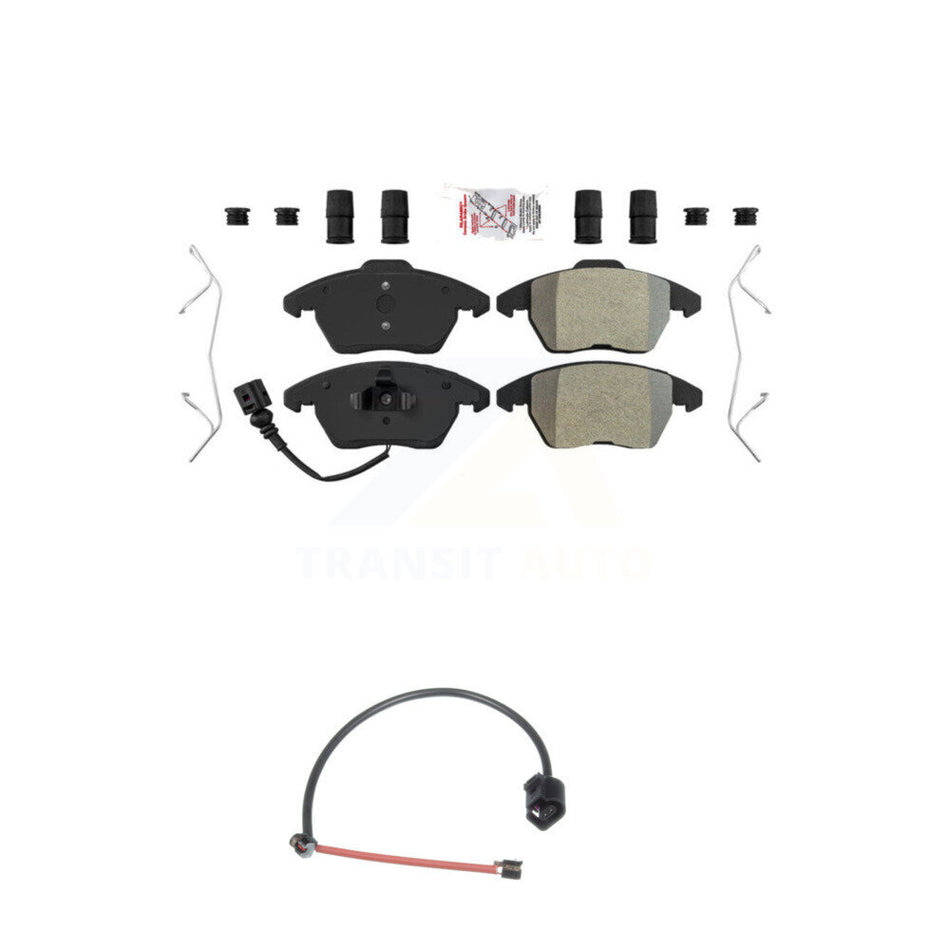 Front Ceramic Disc Brake Pad And Extra Wear Sensor Kit For 2012-2013 Audi TT Quattro 2.0L KNW-100589