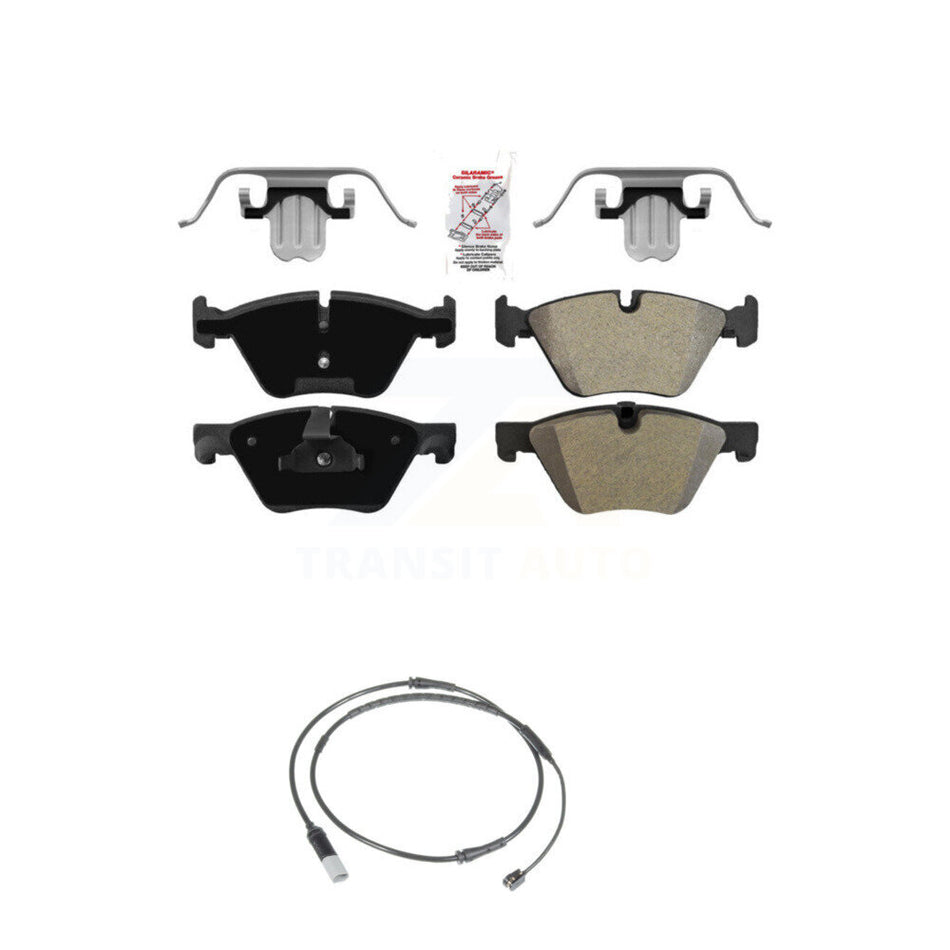 Front Ceramic Disc Brake Pads And Wear Sensors Kit For BMW 528i KNW-100594