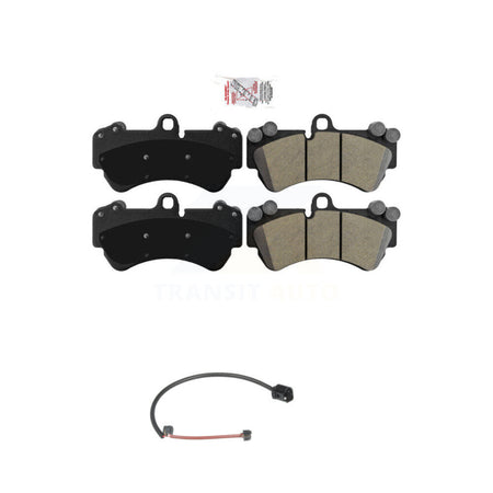 Front Ceramic Disc Brake Pads And Wear Sensors Kit For Porsche Cayenne KNW-100608