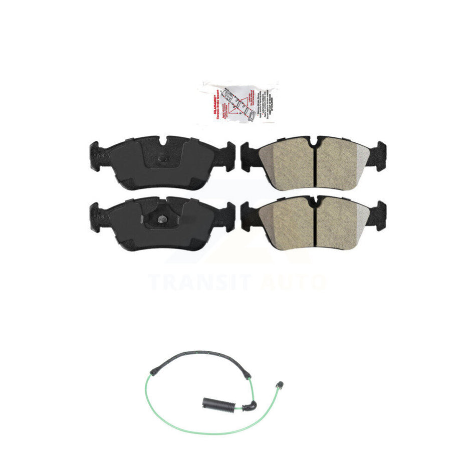 Front Ceramic Disc Brake Pads And Wear Sensors Kit For 2001-2005 BMW 325xi 2.5L KNW-100623