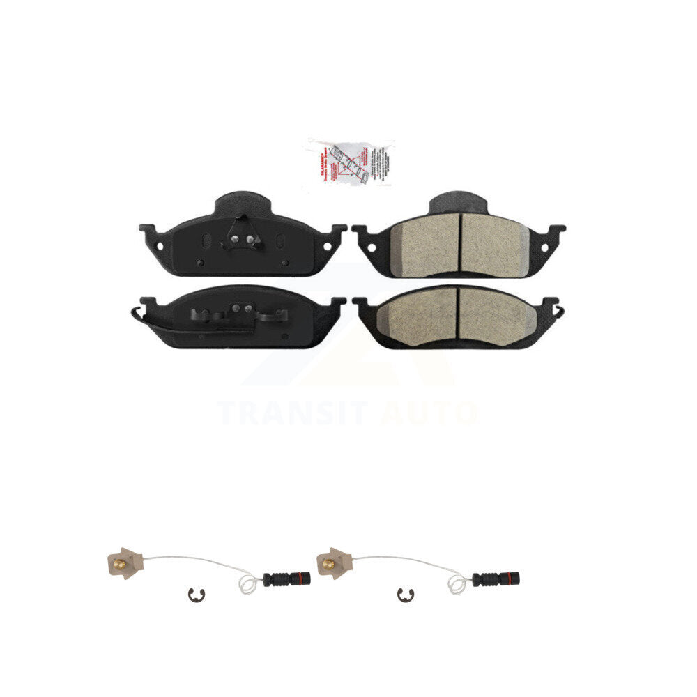 Front Ceramic Disc Brake Pads And Wear Sensors Kit For Mercedes-Benz ML320 ML350 ML430 KNW-100697