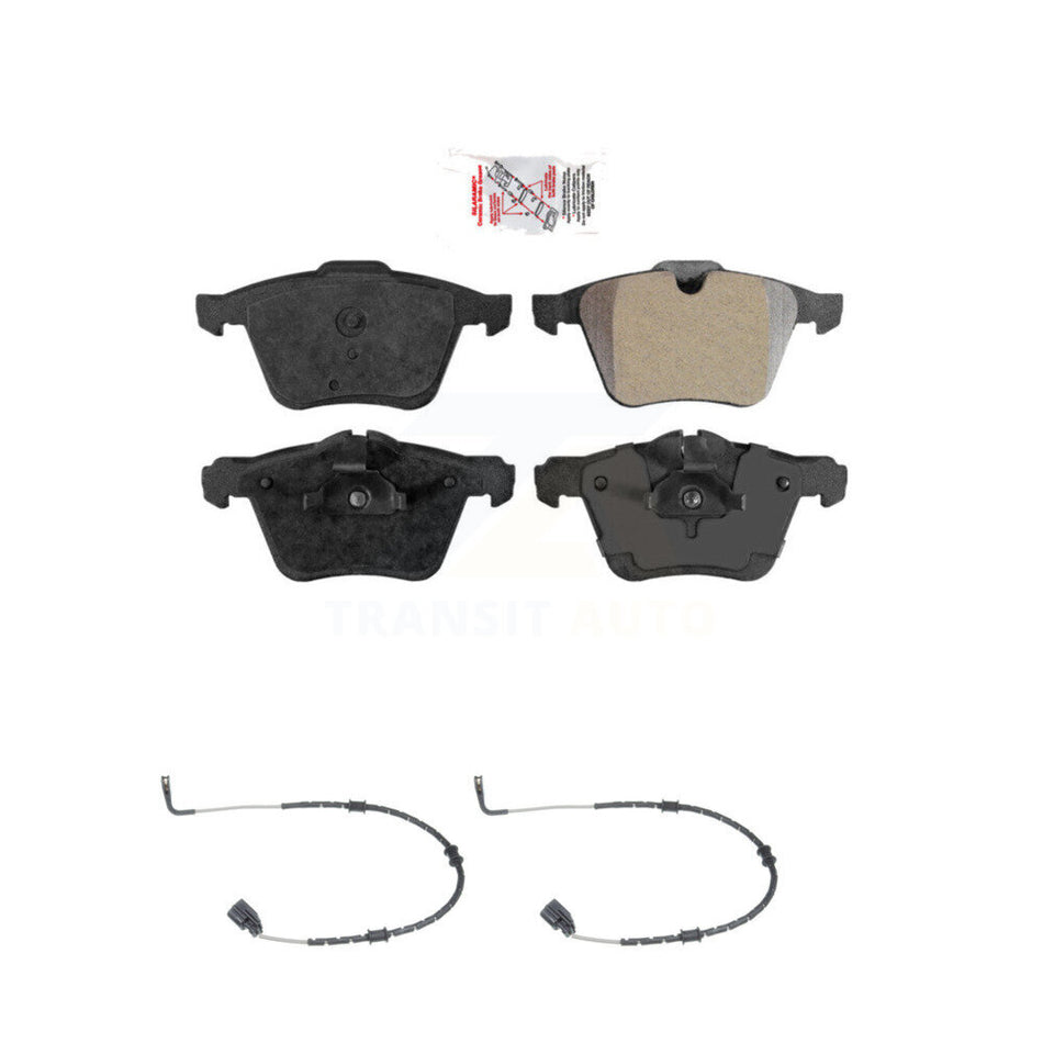 Front Ceramic Disc Brake Pads And Wear Sensors Kit For Jaguar XF XJ KNW-100714