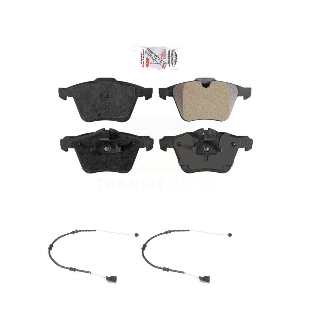 Front Ceramic Disc Brake Pads And Wear Sensors Kit For Jaguar XJ F-Type XK KNW-100717
