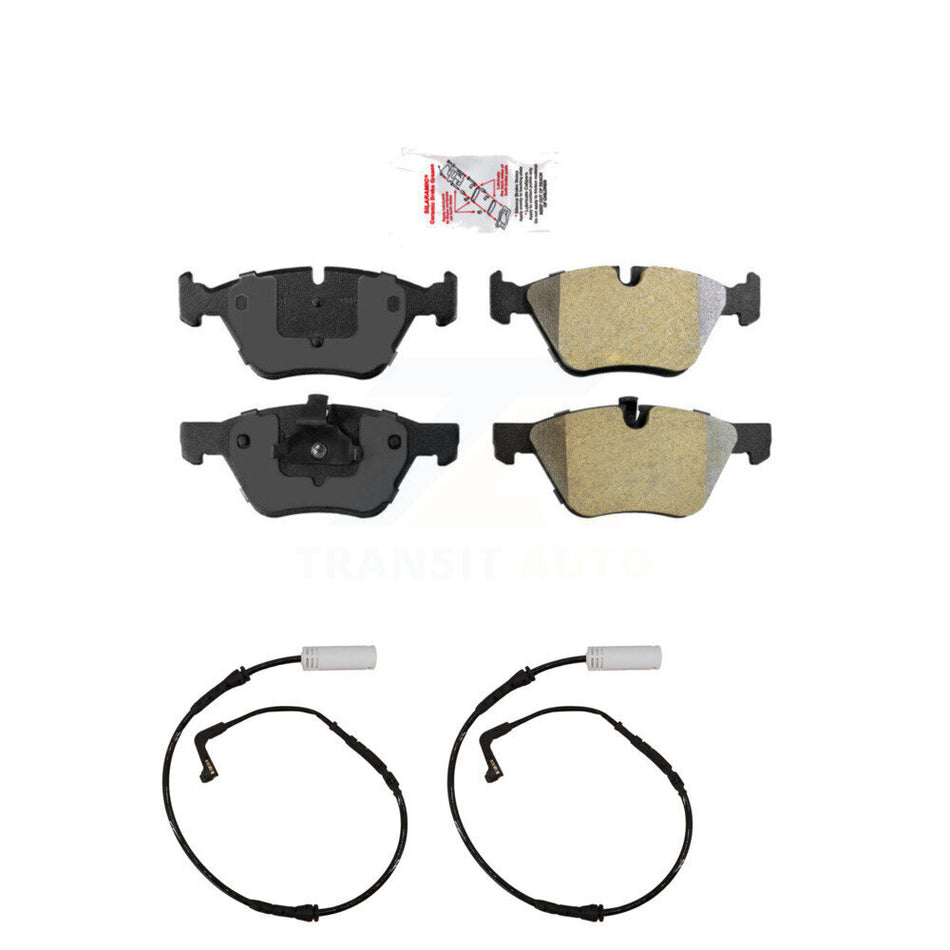 Front Ceramic Disc Brake Pads And Wear Sensors Kit For BMW 128i 328i 323i 325i 330i KNW-100791
