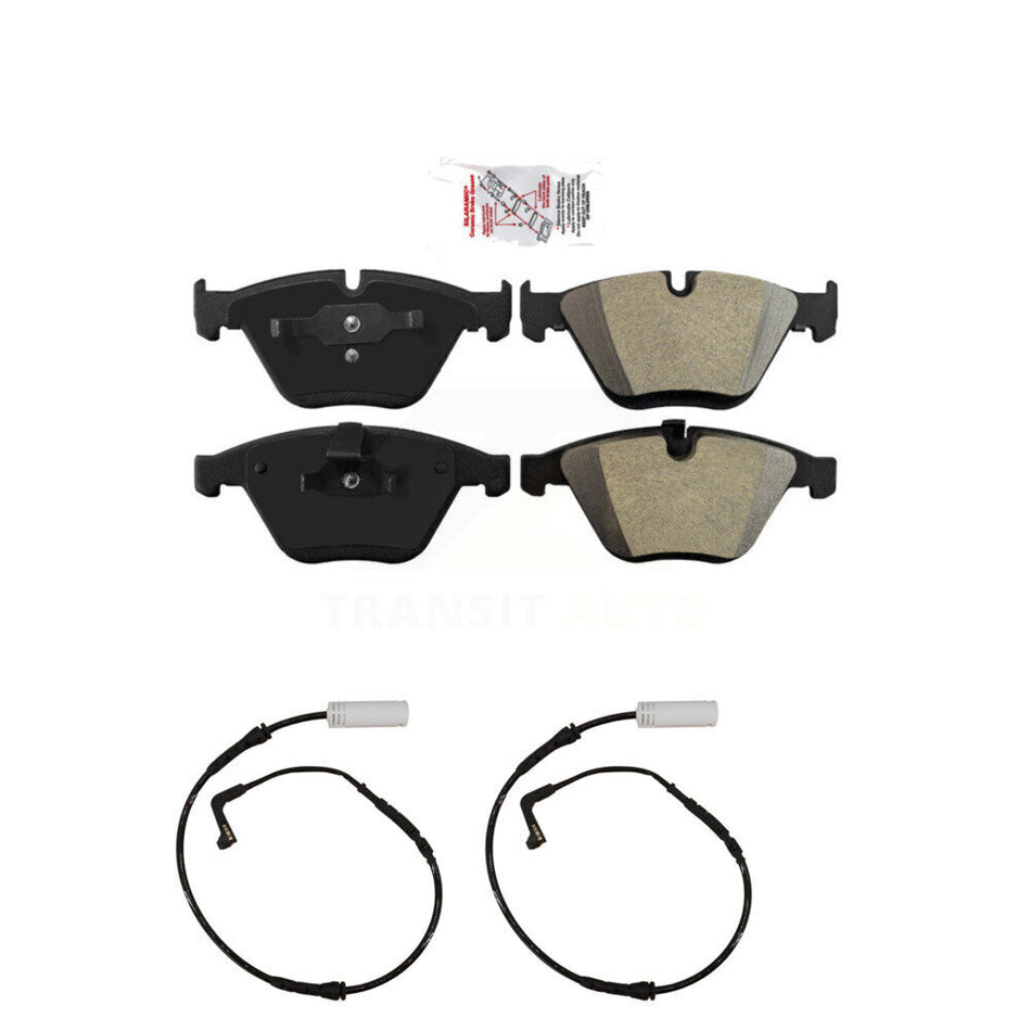 Front Ceramic Disc Brake Pads And Wear Sensors Kit For BMW 328i 323i KNW-100792