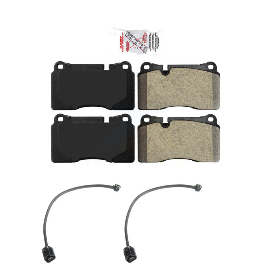 Front Ceramic Disc Brake Pads And Wear Sensors Kit For Volkswagen Touareg KNW-100794