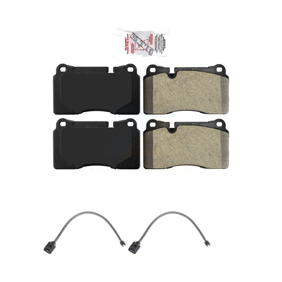 Front Ceramic Disc Brake Pads And Wear Sensors Kit For Volkswagen Touareg KNW-100795