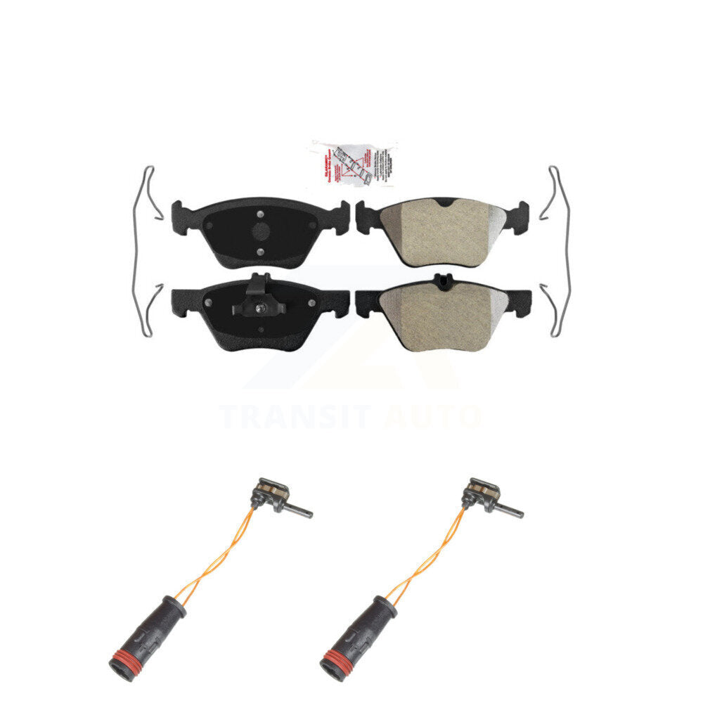 Front Ceramic Disc Brake Pads And Wear Sensors Kit For Mercedes-Benz E350 E300 KNW-100803