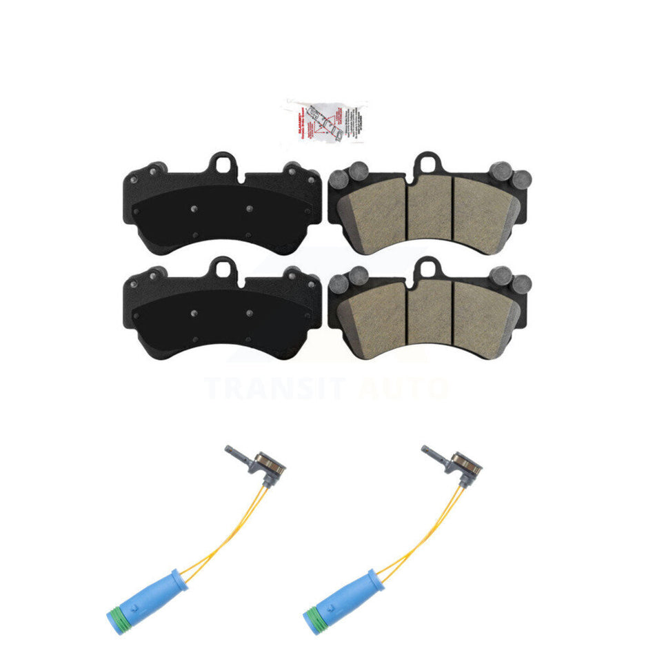 Front Ceramic Disc Brake Pads And Wear Sensors Kit For 2017-2018 Mercedes-Benz G550 4x4 KNW-100833