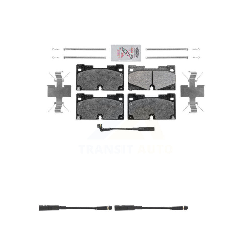 Front Ceramic Brake Pads Extra Wear Sensor Kit For GMC Chevrolet Silverado 1500 Sierra XL KNW-100838