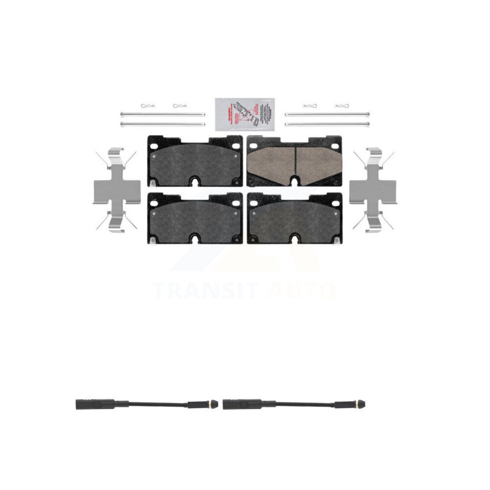 Front Ceramic Brake Pad & Wear Sensor Kit For GMC Chevrolet Silverado 1500 Sierra Limited KNW-100840