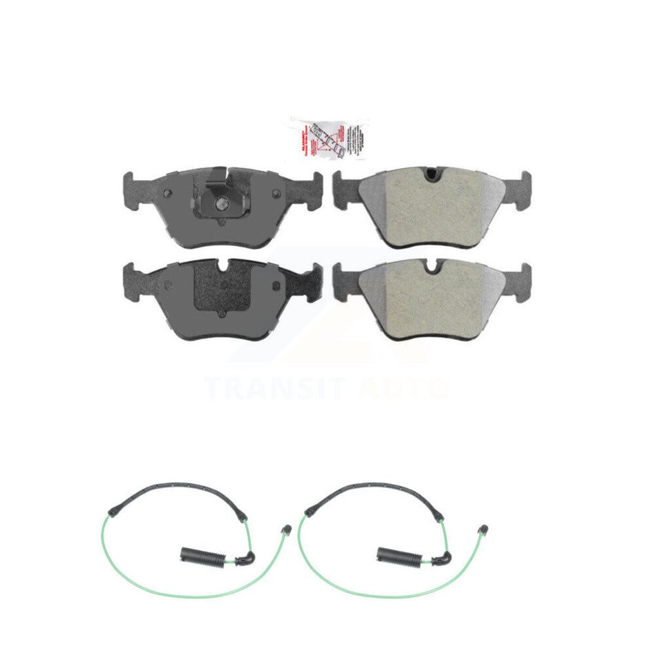 Front Ceramic Disc Brake Pads And Wear Sensors Kit For BMW 330Ci 330i 330xi M3 KNW-100850