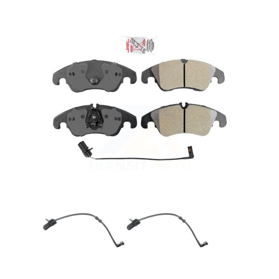 Front Ceramic Disc Brake Pads And Extra Wear Sensors Kit For Audi A7 Quattro A6 KNW-100852