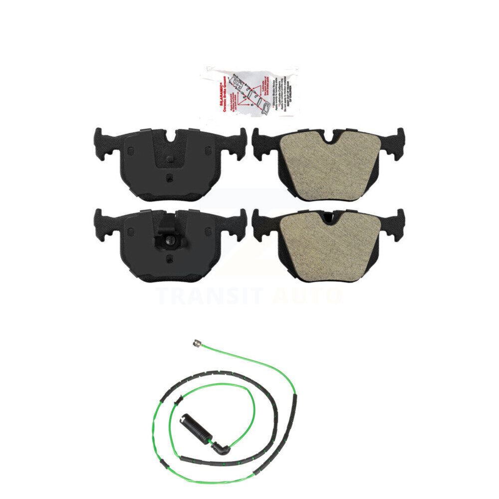 Rear Ceramic Brake Pads Wear Sensor Kit For 2006-2008 BMW Z4 M Roadster Coupe with 3.2L KNW-100869