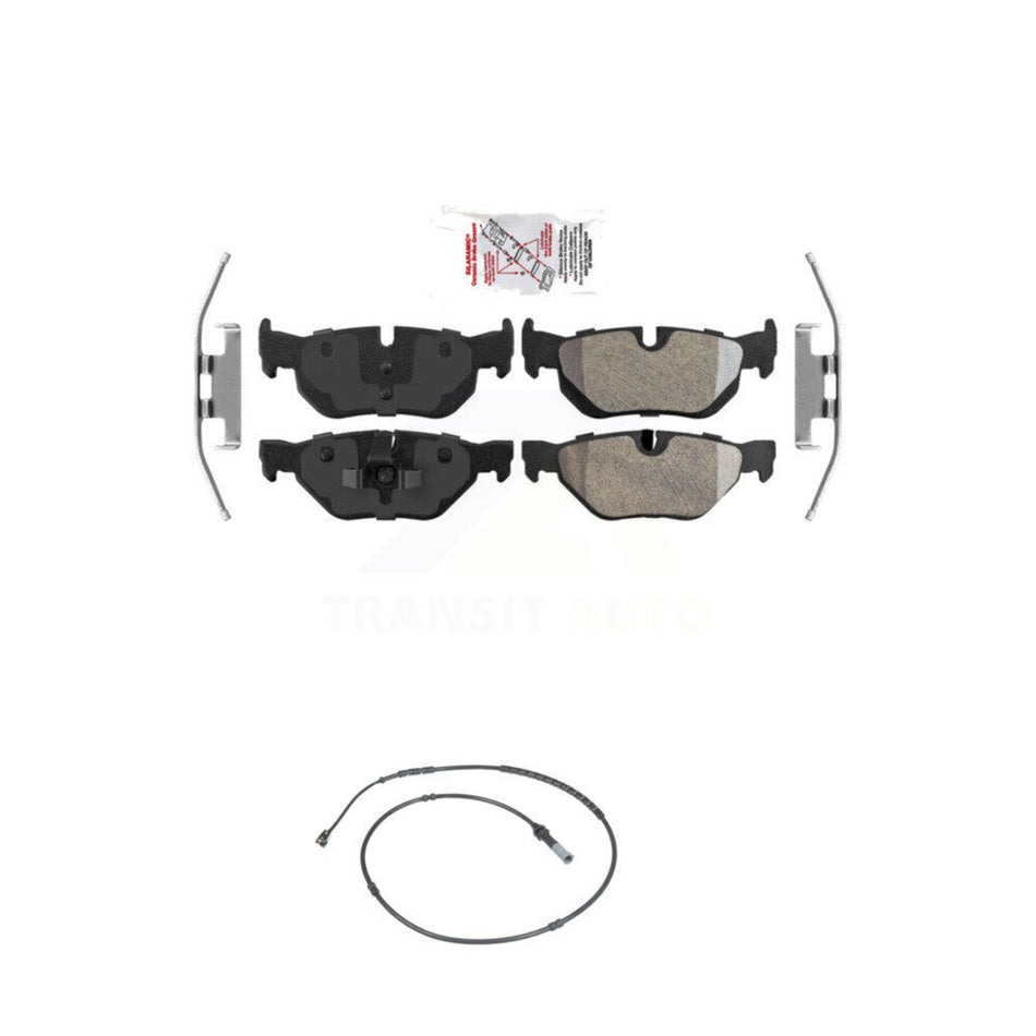 Rear Ceramic Disc Brake Pads And Wear Sensors Kit For 2013 BMW 328i xDrive 3.0L KNW-100895