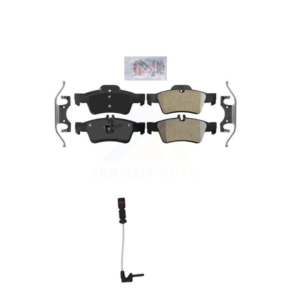 Rear Ceramic Disc Brake Pad & Wear Sensor Kit For 2003 Mercedes-Benz E320 Sedan with 3.2L KNW-100917
