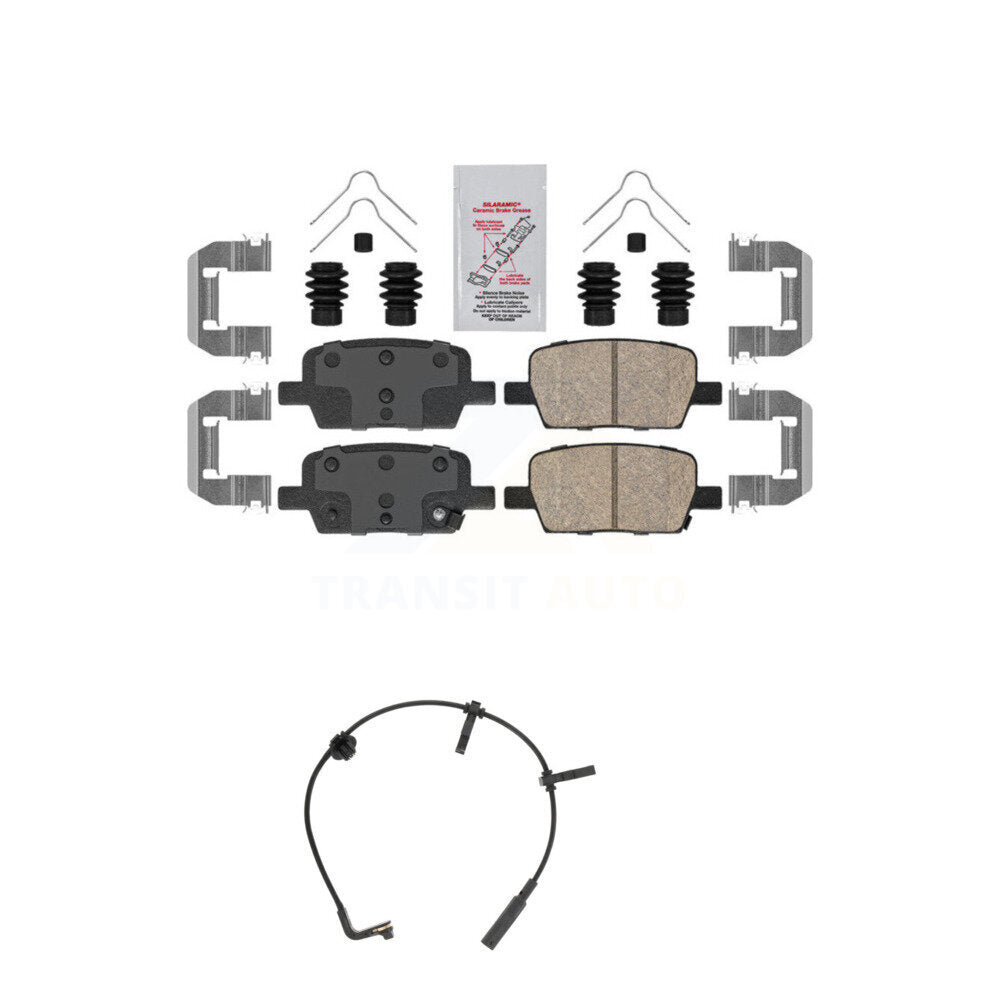 Rear Ceramic Brake Pad & Wear Sensor Kit For Cadillac CT6 With 345mm Diameter Front Rotor KNW-100919