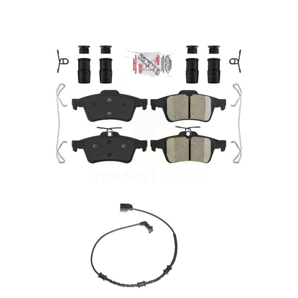 Rear Ceramic Disc Brake Pads And Wear Sensors Kit For Jaguar XF XJ XK XKR KNW-100951