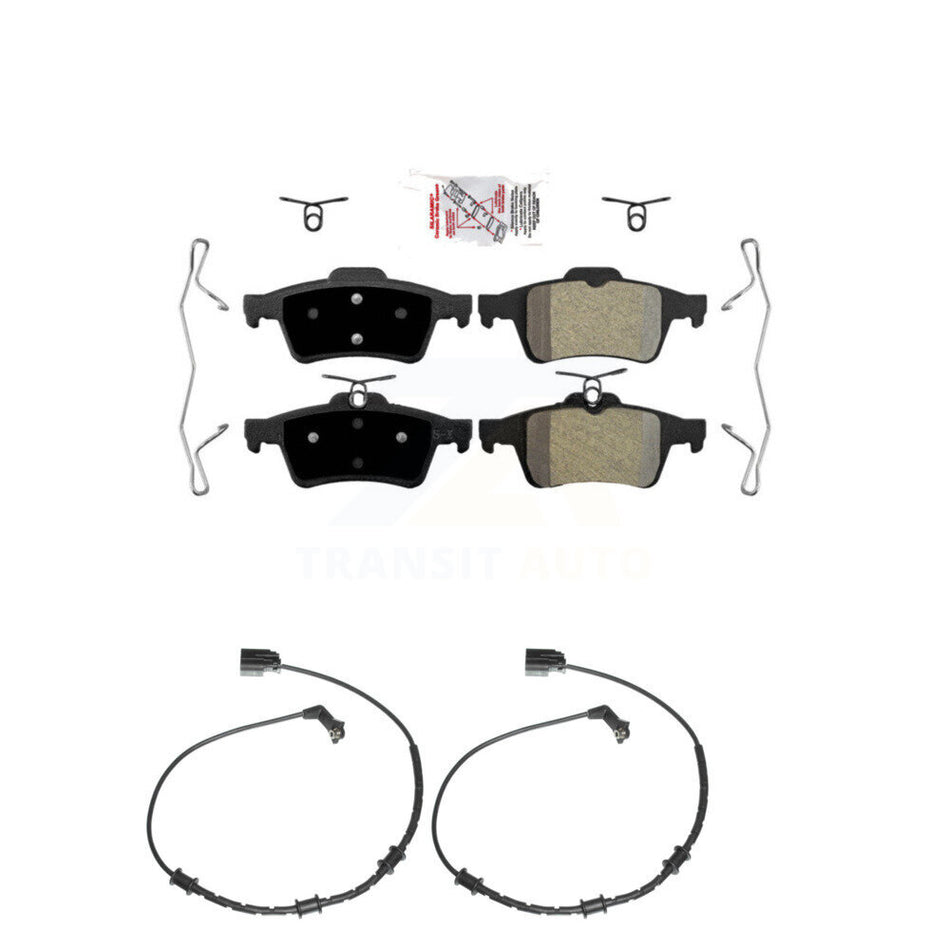 Rear Ceramic Disc Brake Pads And Wear Sensors Kit For Jaguar XF XJ XK XKR KNW-101000