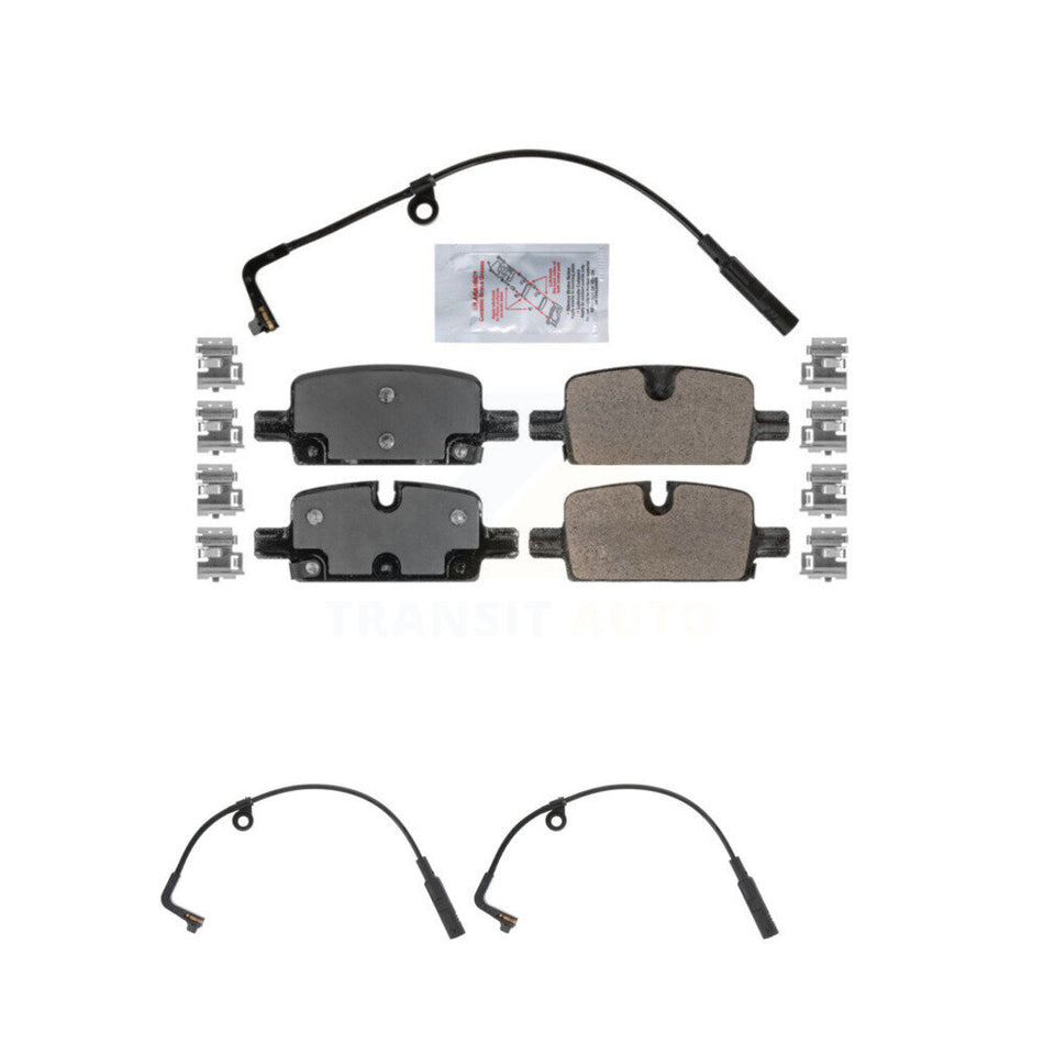 Rear Ceramic Brake Pad & Extra Wear Sensor Kit For GMC Chevrolet Silverado 1500 Sierra XL KNW-101012